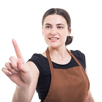 Amazon.com: LOYHUANG Total 6PCS Brown Bib Apron Adult with 2